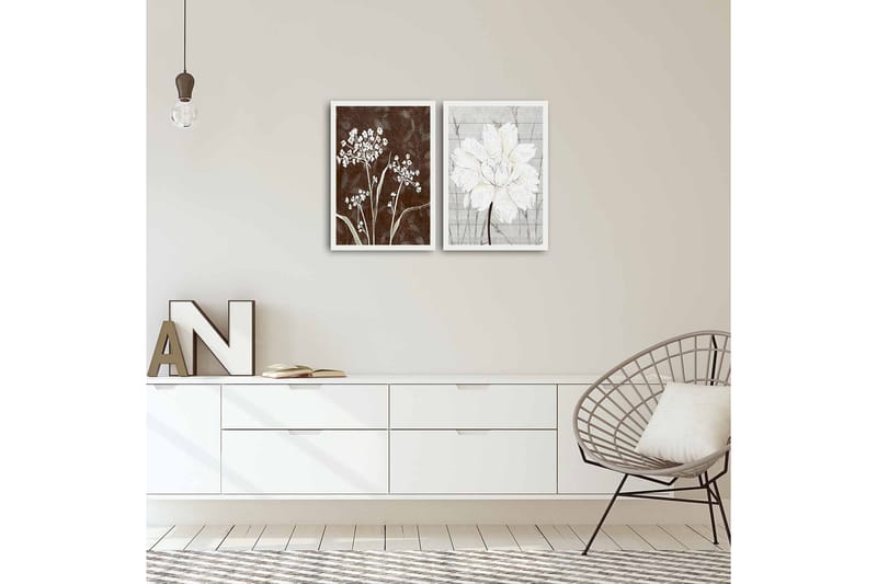 MDF-bilde Dekorativ 2 Deler - Flerfarget - Interiør - Maleri & posters - Lerretsbilder