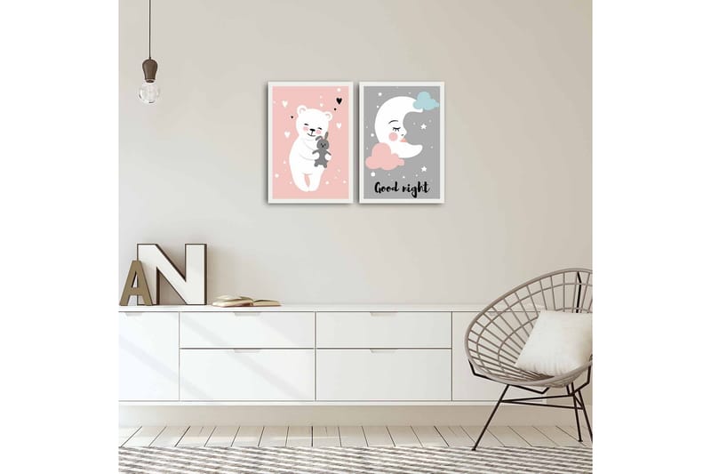 MDF-bilde Dekorativ 2 Deler - Flerfarget - Interiør - Maleri & posters - Lerretsbilder