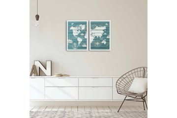 MDF-bilde Dekorativ 2 Deler - Flerfarget - Interiør - Maleri & posters - Lerretsbilder