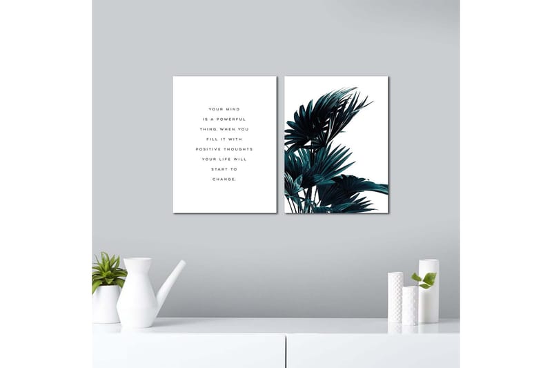 MDF-bilde Dekorativ 2 Deler - Flerfarget - Interiør - Maleri & posters - Lerretsbilder