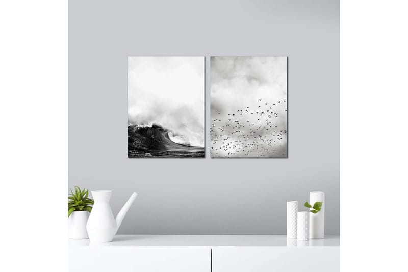 MDF-bilde Dekorativ 2 Deler - Flerfarget - Interiør - Maleri & posters - Lerretsbilder