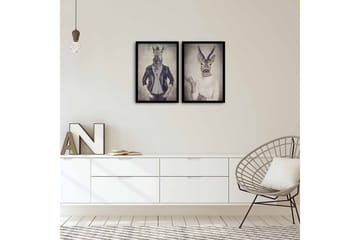 MDF-bilde Dekorativ 2 Deler - Flerfarget - Interiør - Maleri & posters - Lerretsbilder