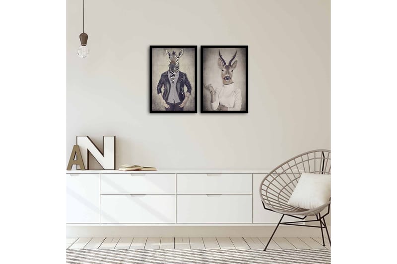 MDF-bilde Dekorativ 2 Deler - Flerfarget - Interiør - Maleri & posters - Lerretsbilder