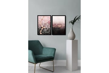 MDF-bilde Dekorativ 2 Deler - Flerfarget - Interiør - Maleri & posters - Lerretsbilder