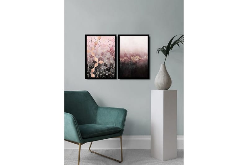 MDF-bilde Dekorativ 2 Deler - Flerfarget - Interiør - Maleri & posters - Lerretsbilder