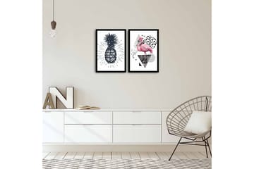MDF-bilde Dekorativ 2 Deler - Flerfarget - Interiør - Maleri & posters - Lerretsbilder