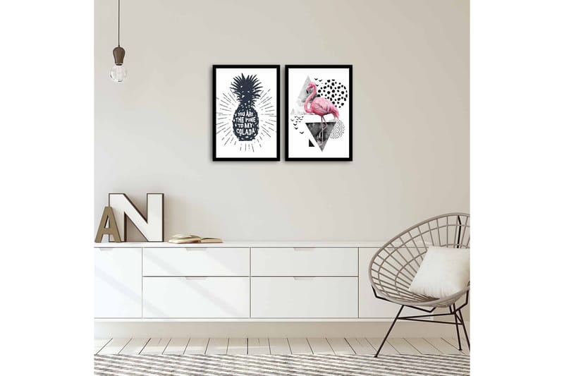 MDF-bilde Dekorativ 2 Deler - Flerfarget - Interiør - Maleri & posters - Lerretsbilder