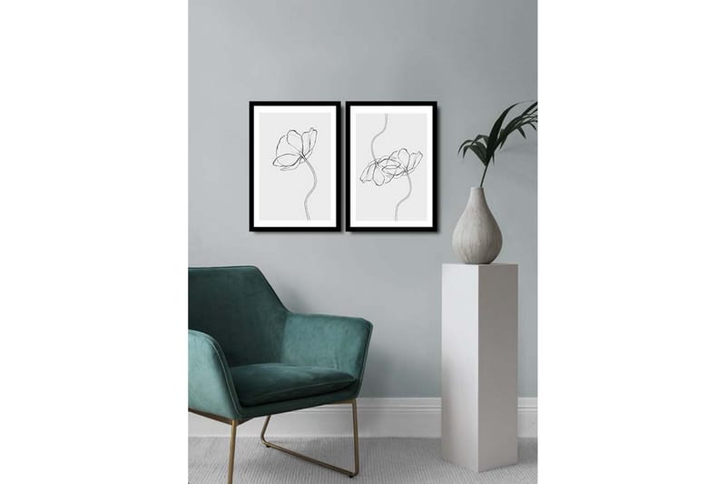 MDF-bilde Dekorativ 2 Deler - Flerfarget - Interiør - Maleri & posters - Lerretsbilder
