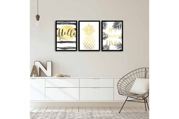 MDF-bilde Dekorativ 3 Deler - Flerfarget - Interiør - Maleri & posters - Lerretsbilder
