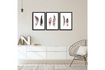 MDF-bilde Dekorativ 3 Deler - Flerfarget - Interiør - Maleri & posters - Lerretsbilder