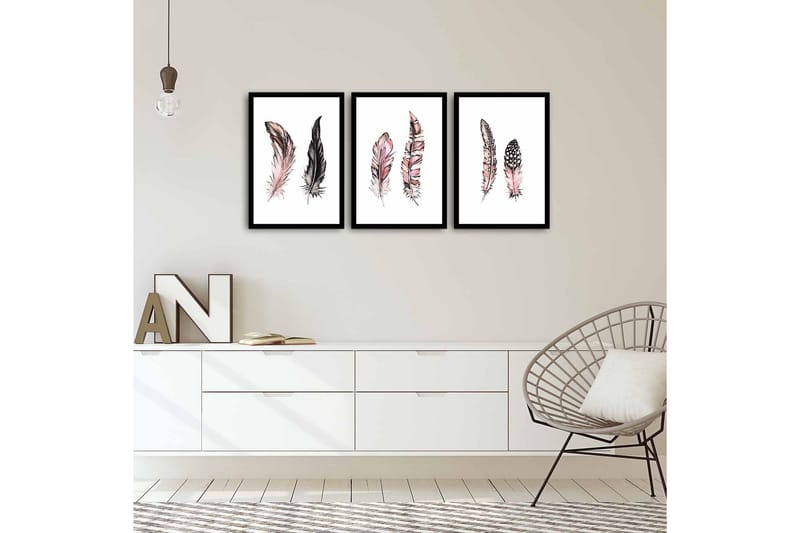 MDF-bilde Dekorativ 3 Deler - Flerfarget - Interiør - Maleri & posters - Lerretsbilder