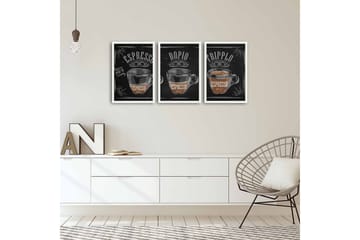 MDF-bilde Dekorativ 3 Deler - Flerfarget - Interiør - Maleri & posters - Lerretsbilder