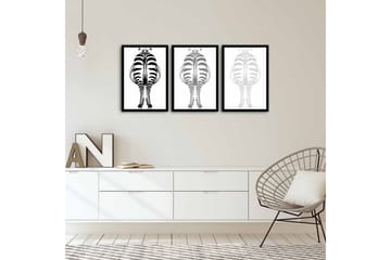 MDF-bilde Dekorativ 3 Deler - Flerfarget - Interiør - Maleri & posters - Lerretsbilder