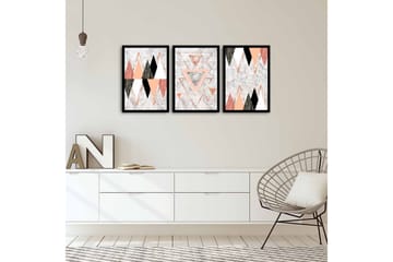 MDF-bilde Dekorativ 3 Deler - Flerfarget - Interiør - Maleri & posters - Lerretsbilder