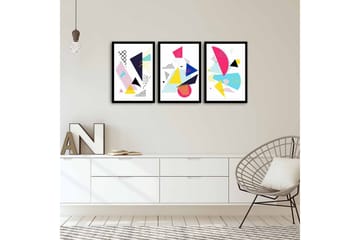 MDF-bilde Dekorativ 3 Deler - Flerfarget - Interiør - Maleri & posters - Lerretsbilder