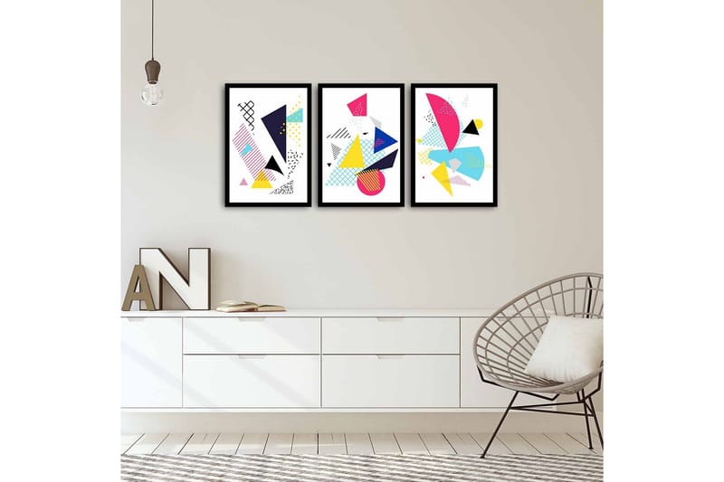 MDF-bilde Dekorativ 3 Deler - Flerfarget - Interiør - Maleri & posters - Lerretsbilder