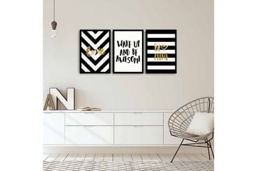 MDF-bilde Dekorativ 3 Deler - Flerfarget - Interiør - Maleri & posters - Lerretsbilder