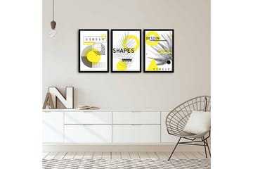 MDF-bilde Dekorativ 3 Deler - Flerfarget - Interiør - Maleri & posters - Lerretsbilder