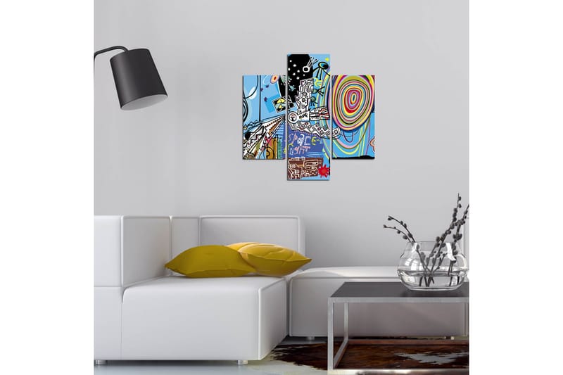MDF-bilde Dekorativ 3 Deler - Flerfarget - Interiør - Maleri & posters - Lerretsbilder