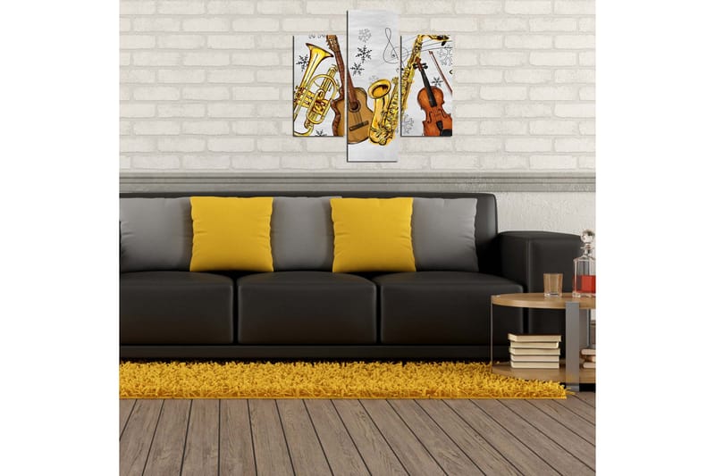 MDF-bilde Dekorativ 3 Deler - Flerfarget - Interiør - Maleri & posters - Lerretsbilder