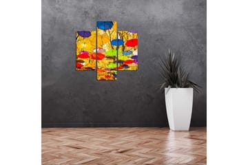 MDF-bilde Dekorativ 3 Deler - Flerfarget - Interiør - Maleri & posters - Lerretsbilder
