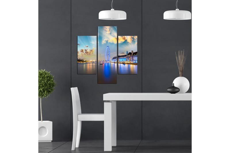 MDF-bilde Dekorativ 3 Deler - Flerfarget - Interiør - Maleri & posters - Lerretsbilder