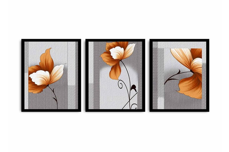 MDF-bilde Dekorativ 3 Deler - Flerfarget - Interiør - Maleri & posters - Lerretsbilder