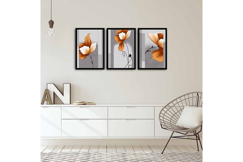 MDF-bilde Dekorativ 3 Deler - Flerfarget - Interiør - Maleri & posters - Lerretsbilder