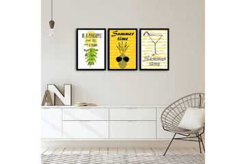 MDF-bilde Dekorativ 3 Deler - Flerfarget - Interiør - Maleri & posters - Lerretsbilder