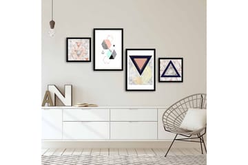 MDF-bilde Dekorativ 4 Deler - Flerfarget - Interiør - Maleri & posters - Lerretsbilder