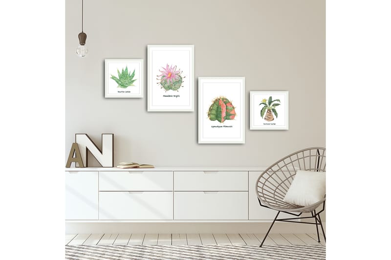 MDF-bilde Dekorativ 4 Deler - Flerfarget - Interiør - Maleri & posters - Lerretsbilder