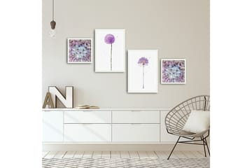 MDF-bilde Dekorativ 4 Deler - Flerfarget - Interiør - Maleri & posters - Lerretsbilder