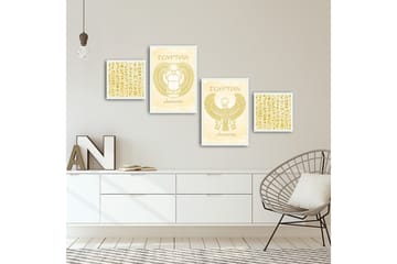 MDF-bilde Dekorativ 4 Deler - Flerfarget - Interiør - Maleri & posters - Lerretsbilder