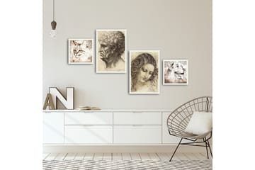 MDF-bilde Dekorativ 4 Deler - Flerfarget - Interiør - Maleri & posters - Lerretsbilder
