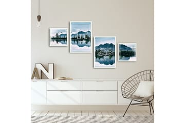 MDF-bilde Dekorativ 4 Deler - Flerfarget - Interiør - Maleri & posters - Lerretsbilder