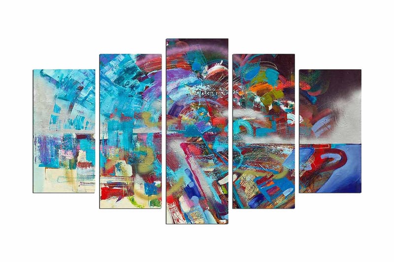MDF-bilde Dekorativ 5 Deler - Flerfarget - Interiør - Maleri & posters - Lerretsbilder