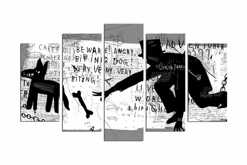 MDF-bilde Dekorativ 5 Deler - Flerfarget - Interiør - Maleri & posters - Lerretsbilder