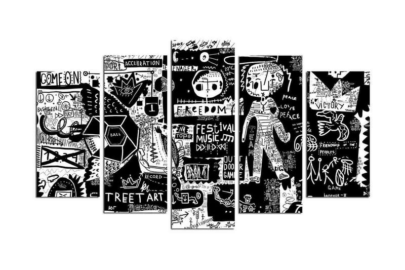 MDF-bilde Dekorativ 5 Deler - Flerfarget - Interiør - Maleri & posters - Lerretsbilder