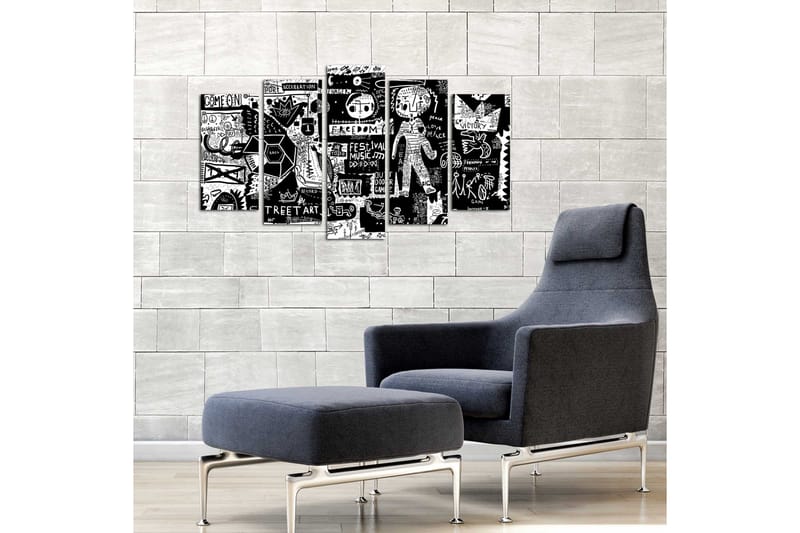 MDF-bilde Dekorativ 5 Deler - Flerfarget - Interiør - Maleri & posters - Lerretsbilder