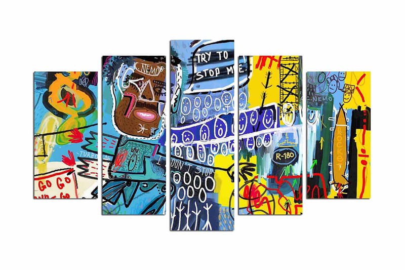 MDF-bilde Dekorativ 5 Deler - Flerfarget - Interiør - Maleri & posters - Lerretsbilder
