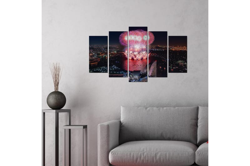 MDF-bilde Dekorativ 5 Deler - Flerfarget - Interiør - Maleri & posters - Lerretsbilder