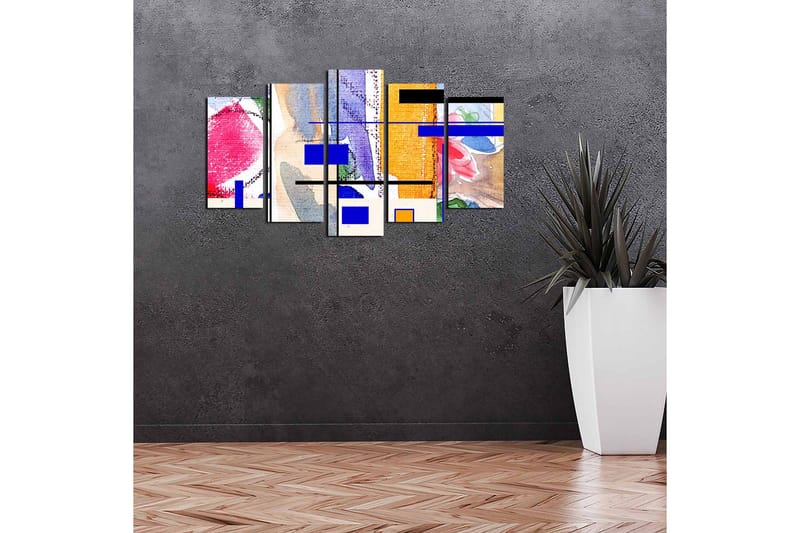 MDF-bilde Dekorativ 5 Deler - Flerfarget - Interiør - Maleri & posters - Lerretsbilder