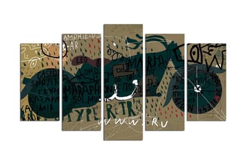 MDF-bilde Dekorativ 5 Deler - Flerfarget - Interiør - Maleri & posters - Lerretsbilder