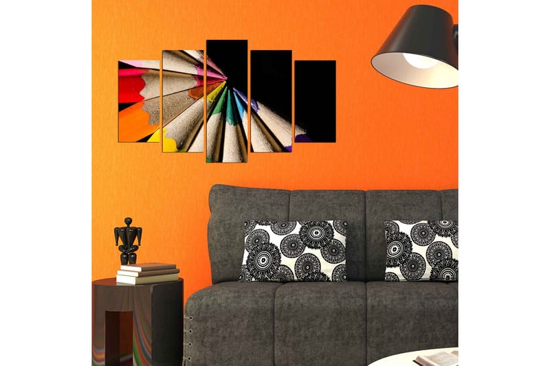 MDF-bilde Dekorativ 5 Deler - Flerfarget - Interiør - Maleri & posters - Lerretsbilder