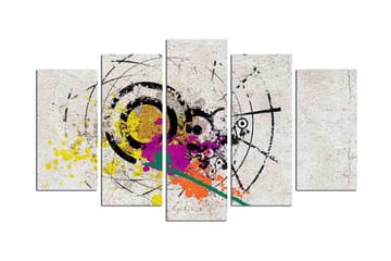 MDF-bilde Dekorativ 5 Deler - Flerfarget - Interiør - Maleri & posters - Lerretsbilder