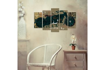 MDF-bilde Dekorativ 5 Deler - Flerfarget - Interiør - Maleri & posters - Lerretsbilder