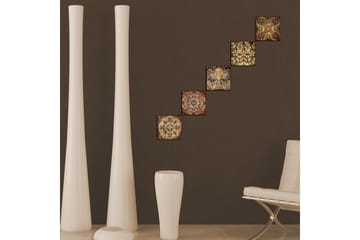 MDF-bilde Dekorativ 5 Deler - Rød/Blå/Grønn/Brun - Interiør - Maleri & posters - Lerretsbilder
