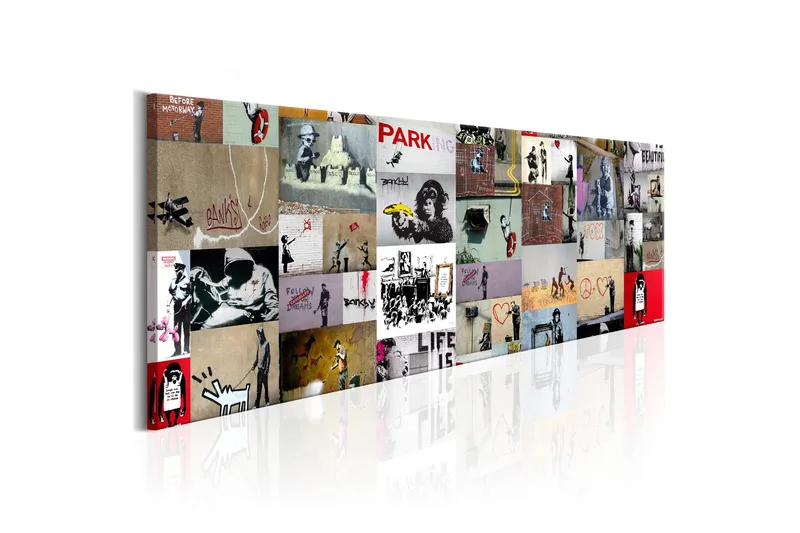 Tavla Art of Collage: Banksy II 120x40