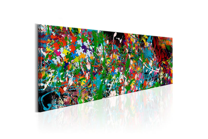 Tavla Artistic Puzzle 120x40 - Interiør - Maleri & posters - Lerretsbilder