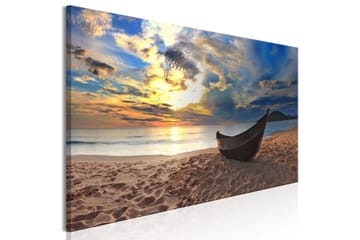 Tavla Boat on the Beach (1 Part) Narrow 135x45 - Interiør - Maleri & posters - Lerretsbilder